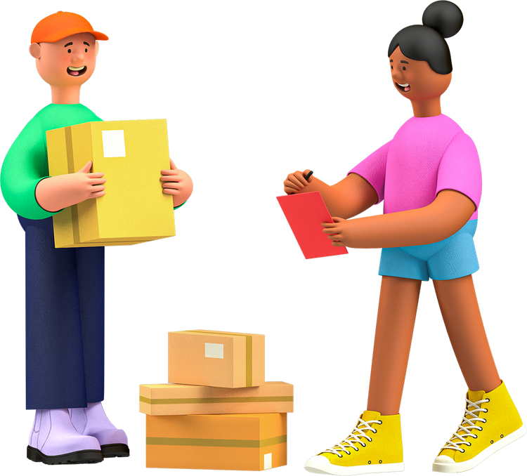 3D Business Elements Parcel Delivery